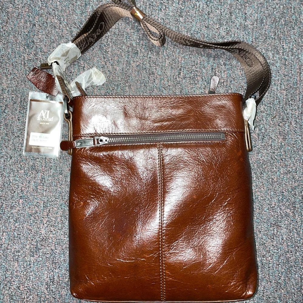 AY Lazzaro leather brown bag